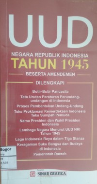 UUD Negara Republik Indonesia Tahun 1945